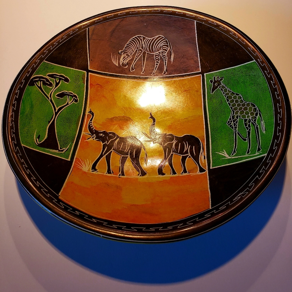 Vintage Art of Kisii Stone Carvings Hand Carved Plate